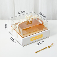 Boîtes en carton de style français faites à la main, de luxe, avec couvercle transparent de 10 pouces, pour mousse, gâteau, dessert, cupcake, et emballage de donuts à 9 compartiments