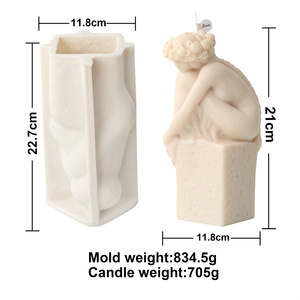 <strong>Christel</strong> Virgo Silicone Mold Goddess Statue Candle Mold DIY Virgin Royal Copenhagen Figurine Gypsum Resin Crafts Household Tool - Product Image 6
