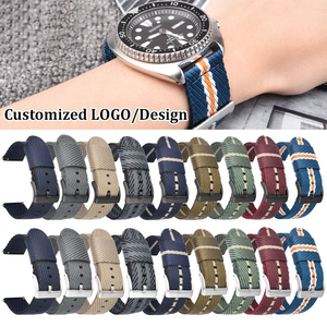 Bracelets de montre en nylon tissé imperméables et respirants à expédition rapide pour <span class=keywords><strong>Seiko</strong></span> 20mm 22mm 24mm - Product Image 1