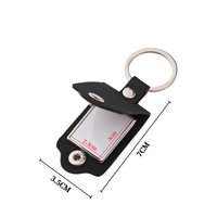 Llavero de cuero sintético negro estilo marco de fotos, personalizable para sublimación, en blanco, para llavero, bolso, colgante, recuerdo, regalo
