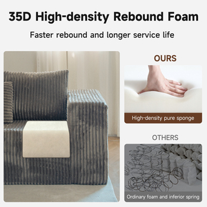 Удобные бескаркасные секционные диваны для гостиной, плюшевый вельветовый диван с комфортным шезлонгом, U-образные секционные диваны из пенопласта - Product Image 5