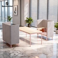 SpaceUnited Premium, pod de bureau privé à écran haut, insonorisé, ensemble de canapés de bureau, mobilier de bureau moderne