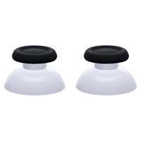 EXtremeRate Solid White & Black Analog Thumbsticks Joystick pour PS5 & PS4 All Model Controller