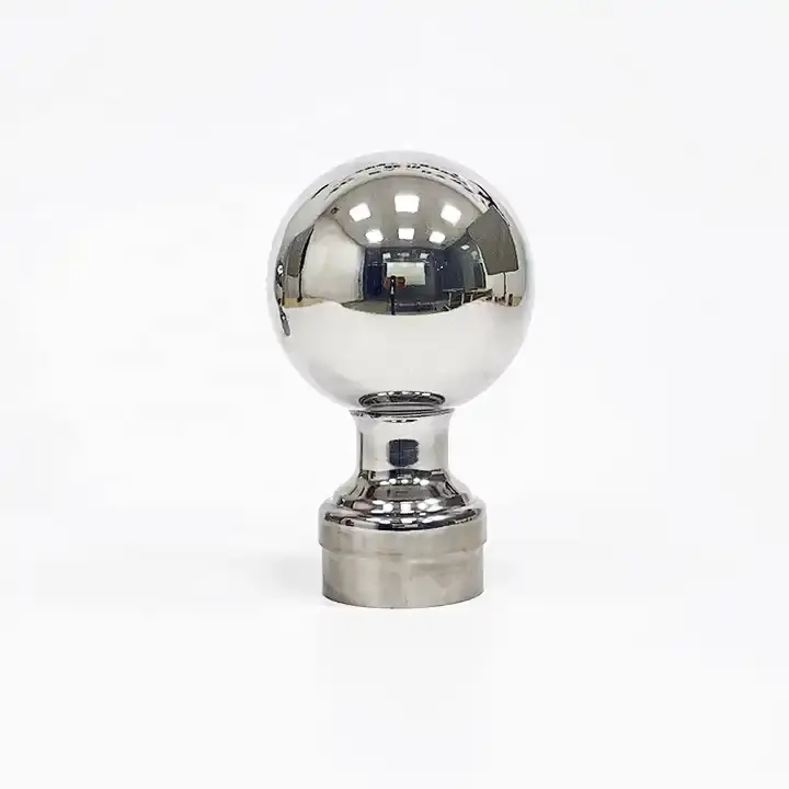 Merdiven korkuluk üst için dekoratif paslanmaz çelik küpeşte Top uydurma yüksek kalite küpeşte topu