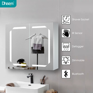 Dheem Étanche coulissante en applique rasage toilette <span class=keywords><strong>salle</strong></span> <span class=keywords><strong>de</strong></span> <span class=keywords><strong>bain</strong></span> vanité <span class=keywords><strong>miroir</strong></span> armoire à bijoux avec lumières - Product Image 5