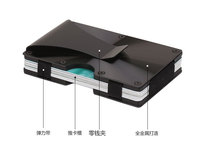 Dompet logam pria, minimalis RFID kartu kredit pemegang kualitas tinggi ramping dompet logam bisnis pendek ID Bank casing portabel