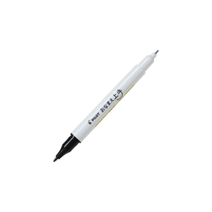 Marcador de tela de doble punta P-MOJ-1FE-B, punta extrafina de 0.4 mm y punta fina de 0.6 mm, a base de aceite, resistente al lavado, no se corre, para tela - Product Image 1
