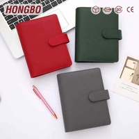 Hongbo Meilleure vente 47 couleurs noir/or/argent-anneau A6 en relief galet budget classeur planificateur avec fermoir et feuille de mouche disponible