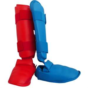 Защита голени и лодыжки из ПВХ-кожи с индивидуальным логотипом, профессиональная, экологичная, с амортизацией, для тренировок по карате - Product Image 3