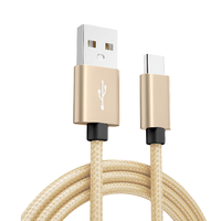 Câble USB2.0 2A 3A USB A vers USB C 1m en nylon tressé, câble de charge rapide et de transfert de données, chargeurs pour téléphones portables Android