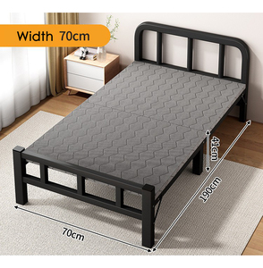 Single/<strong>Double</strong> <strong>Folding</strong> <strong>Bed</strong> Heavy Duty Outdoor Camping <strong>Bed</strong> Portable Simple Iron Frame for Outdoor Use - Product Image 2