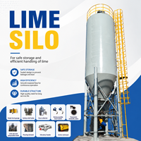 Système de manutention de poudre de chaux hydratée avec silo de stockage, alimentation automatique par vis, collecte des poussières et surveillance du niveau pour l'industrie