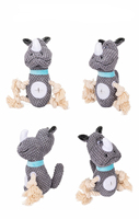 Jouets à mâcher pour chiots, corde en coton et nylon résistant aux morsures, jouet de dentition interactif pour chiots et chiens adultes