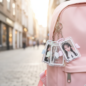 Porte-cartes <span class=keywords><strong>en</strong></span> acrylique couleur crème avec ailes <span class=keywords><strong>d</strong></span>'ange, nouveau design - Protège-photos de 3 pouces pour photocards K-Pop et photos instantanées - Product Image 6