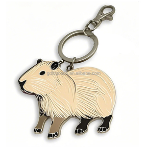 Karikatür hayvan Bichon Frise anahtarlık Metal emaye anahtarlık benzersiz köpek tasarım - Product Image 4