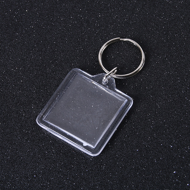 Wholesale Manufacture Acrylic Keychain Professional Design Hexagon Clear Acrylic Keychain Epoxy Blanks Acrylic Photo Keychain