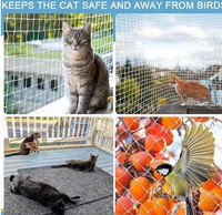 Filet de sécurité pour chat en nylon avec crochets et chevilles anti-chute, maille de 25 mm, durable 3-5 ans, pour balcon, fenêtre, escalier