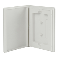 Boîtier de protection rigide en plastique pour cassette audio, blanc/noir, style rétro, pour collection de cassettes, remplacement, présentation et rangement