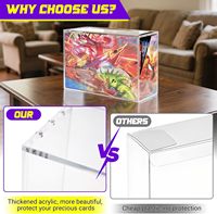 Boîte de Rangement Transparente Magnétique en Acrylique Moderne et Personnalisée pour Cartes de Jeu Pocket Monsters Pokémon – Vente en Gros