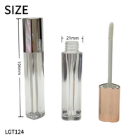 Emballages cosmétiques, flacons de gloss à lèvres, emballages de taille échantillon, tubes vides pour gloss à lèvres avec couvercle en forme de cœur