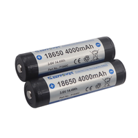 Keeppower 4000mAh 18650 Baterai Li-ion Terproteksi Isi Ulang Kapasitas Tinggi P1840C 3.6V untuk Perangkat Senter IEC UN38.3