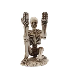 Oem Halloween Decoraties Pennenhouder, Duurzame Draagbare Hars Skelet Penhouder M-303