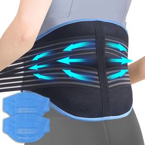 2 Pairs Reusable Cold Hot Therapy Gel Ice Pack Lower Back Pain Relief for Sciatic Injuries & Tailbone Pain
