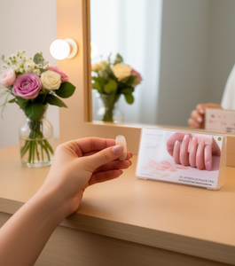 เล็บปลอมอะคริลิคทรงสควอวัลขนาดกลางสีใส 24 ชิ้น พร้อมกาวติดเล็บ - Product Image 2