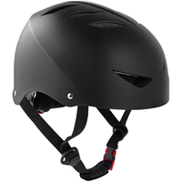 Nouveau modèle de casque de sport noir en EPS écologique, durable, avec roulements ABEC-9 pour skateboard/vélo/trottinette/roller adulte et adolescent