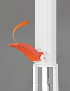 Mocio per disidratazione a quattro strati esteso da <span class=keywords><strong>50CM</strong></span> 360 ° rotazione automatica a rimbalzo senza mani per spremere mocio piatto secco - Product Image 5