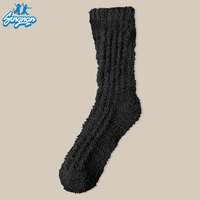 Couple corail velours femmes hiver chaussettes épaissi chaud maison dormir plaine blanc Tube chaussettes en peluche sol épais hiver intérieur chaussettes