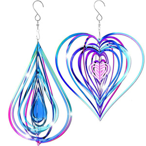Customize Reusable 3D Wind Spinner Outdoor Metal <b>Hanging</b> Yard Garden Decor unicorn Wind Spinner - Product Image 2