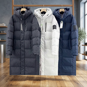 Manteau trench imperméable unisexe de qualité supérieure, brodé, à capuche, longueur genou – Veste coupe-vent robuste pour hommes et femmes - Product Image 4