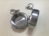 SS316L DN25 raccord de tuyau rond bouchon aveugle couvercle écrou aveugle avec chaîne