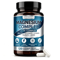 Capsules de complexe de magnésium en marque privée, formule personnalisée, supplément minéral multi-magnésium, fabricant OEM ODM, production en vrac