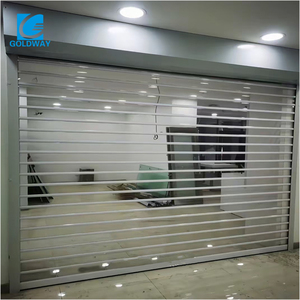 <span class=keywords><strong>Porte</strong></span> à enroulement en polymère transparente antivol avec ouverture latérale électrique pour usage en centre commercial, hôtel, entrepôt, appartement - Product Image 1