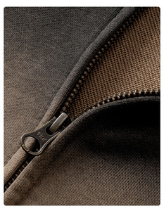 Nouveau Style Zipper Imprimé Cheval Châtaigne Lavé Eau Faded Gradient Veste À Capuche Personnalisée - Product Image 3