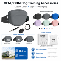 Sac de dressage pour chien, étanche, écologique, en silicone, avec fermeture magnétique, ceinture ajustable mains libres, pochette à friandises pour l'agilité