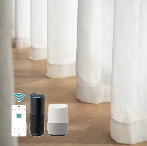 Rideaux Transparents Blancs Personnalisés en Polyester Doux et Lumineux, Filtrant la Lumière, pour Fenêtre - Smart Cutains - Product Image 1