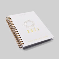 Agenda bien-être 2027 pour client, reliure spirale, couverture en papier imprimé, organiseur, journal client