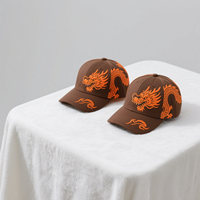 Gorra de béisbol de 6 paneles de estilo chino para hombre y mujer, gorra deportiva con hebilla de Metal atlética, diseño de dragón con puntos de frutas de leopardo
