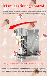 Mélangeur de crème glacée WICE <span class=keywords><strong>Factory</strong></span> Frozen Yogourt Dessert Blender Utilisation commerciale avec tête d'agitation à grande vitesse pour les magasins Cafés - Product Image 2