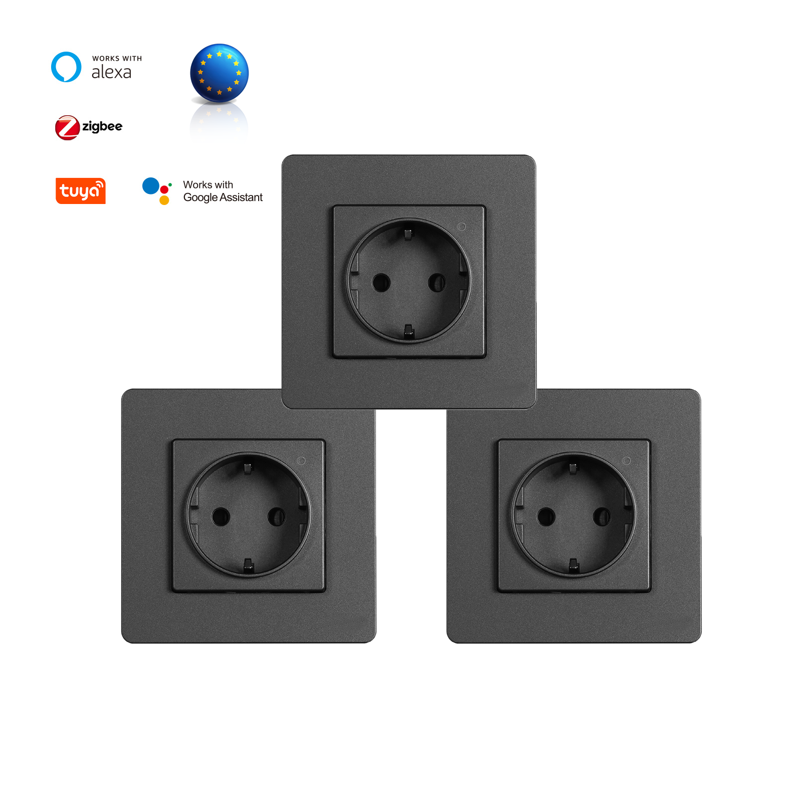 Tuya Zigbee EU 16A Smart Plug Alexa and Google Home Compatible Wall Socket for Smart Home Wireless Control Energy Monitoring · image 1