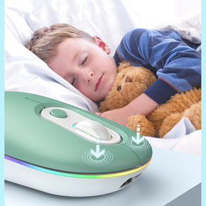 Muis dễ thương không dây chuột máy tính inalambrico reargable USB C đèn nền im lặng chuột không dây - Product Image 5