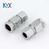 Kit de raccordement de tuyaux en acier inoxydable de 3/8 pouce, ensemble de 3 connecteurs pour la connexion de tuyaux de gaz