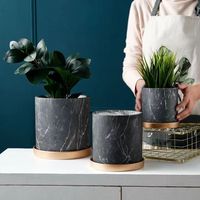 Gaya Nordic Keramik Pot Bunga Pemegang Tanaman Gaya Modern Vas Keramik untuk Dekorasi Rumah Pot Dalam Ruangan