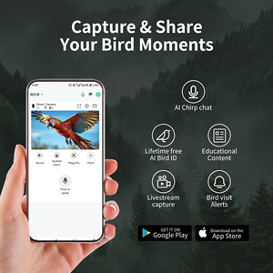 Mangeoire à colibris solaire avancée avec caméra, surveillance sans fil et connectivité multi-appareils pour les amoureux des oiseaux - Product Image 4