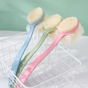 Zenidoo Brosse de Douche Exfoliante Douce Double Face à Long Manche en PP Naturel Moderne - Product Image 6