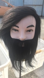 Tête de mannequin d'entraînement en <span class=keywords><strong>cheveux</strong></span> humains 100 % naturels pour la <span class=keywords><strong>coupe</strong></span>, le tressage et le décoloration, avec barbe – Vente en gros - Product Image 4
