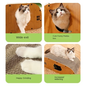 Tablero para rascar gatos Nido Resistente al desgaste Vertical Ecológico Madera de alta calidad Doble capa Integrado Gato Sofá Gato Casa Spot - Product Image 4